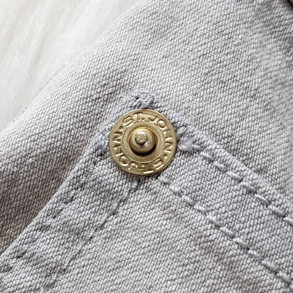 St. John Light Gray Straight Leg Cropped Jeans | Size 4 - Picture 7 of 9